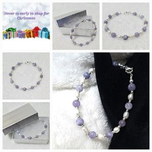Gemstone, Pearl, and Silver Bracelet